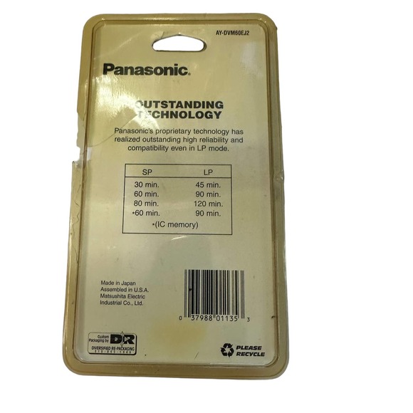 Panasonic Mini DV Tape 60 min Digital Video Cassette 2 Pack Unopened - Picture 3 of 5
